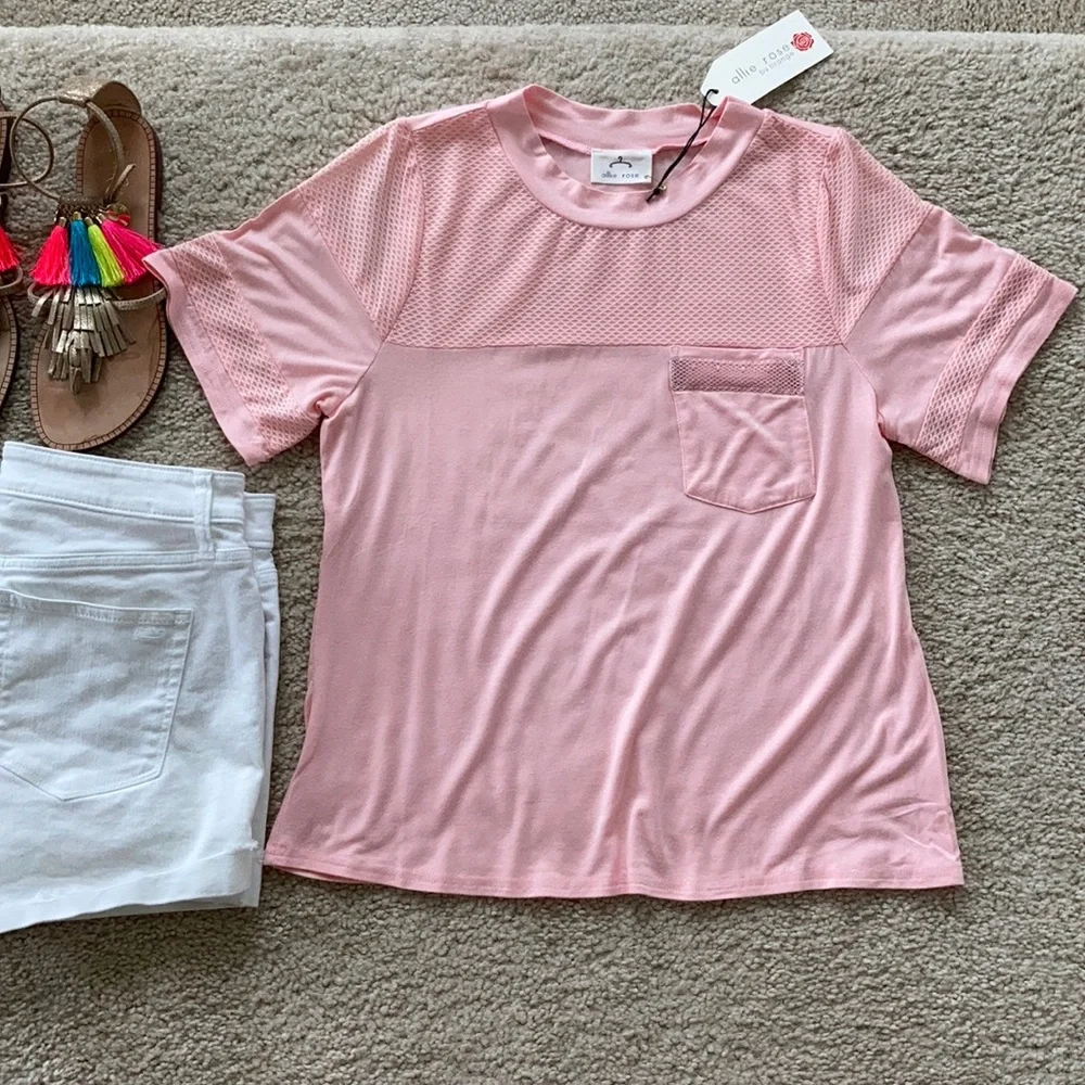 Peachy Blush color Short Sleeve Tee - Picture 1 of 7